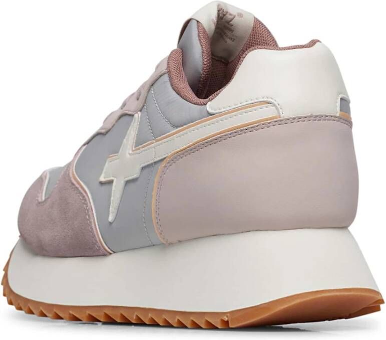 W6Yz Suede and technical fabric sneakers Jet-W. Pink Dames