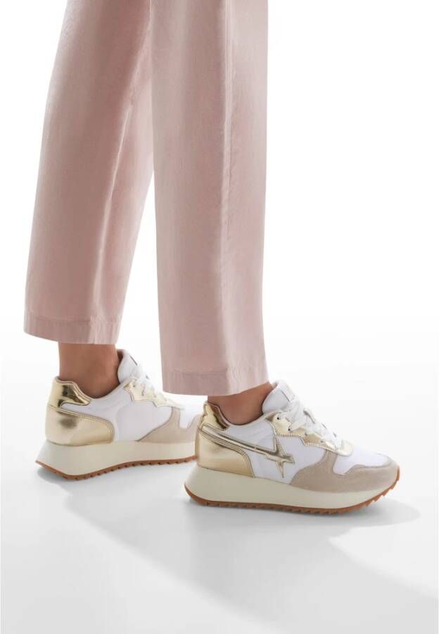 W6Yz Suede and technical fabric sneakers Jet-W. White Dames