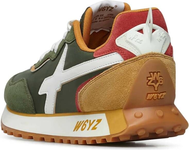 W6Yz Suede and technical fabric sneakers Jet2-Uni. Green Heren