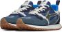 W6Yz Suede and technical fabric sneakers Loop-M. Blue Heren - Thumbnail 4