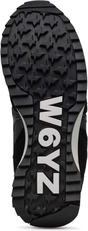 W6Yz Suede and technical fabric sneakers with sequins Anny 2 W. Black Dames