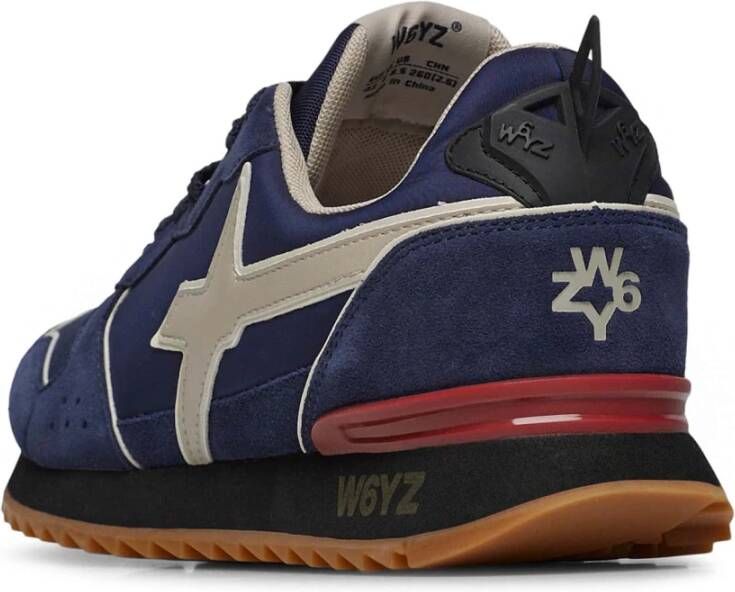 W6Yz Technical fabric and suede sneakers Jet-M. Blue Heren