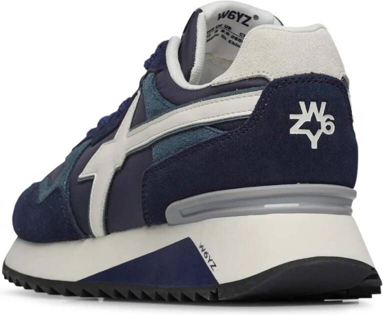 W6Yz Technical fabric and suede sneakers Yak-M. Blue Heren