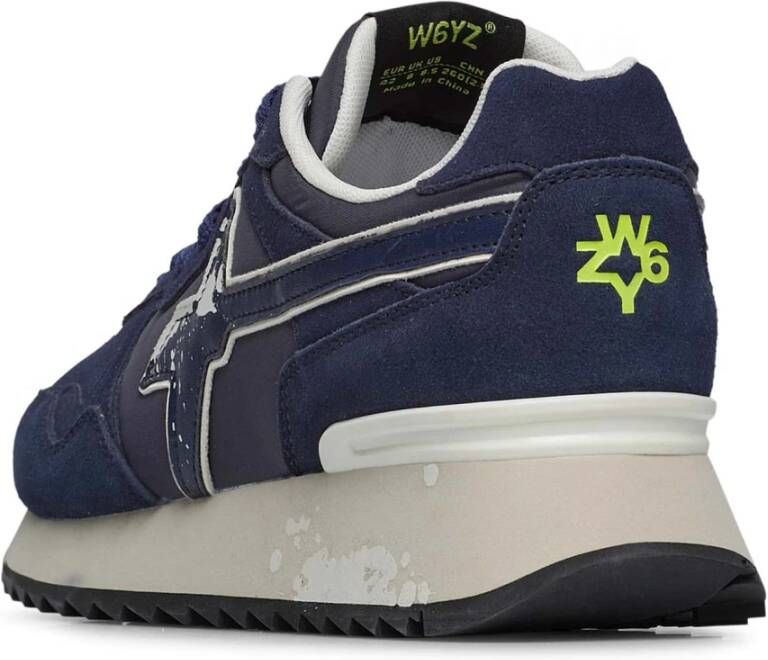 W6Yz Technical fabric and suede sneakers Yak-M. Blue Heren