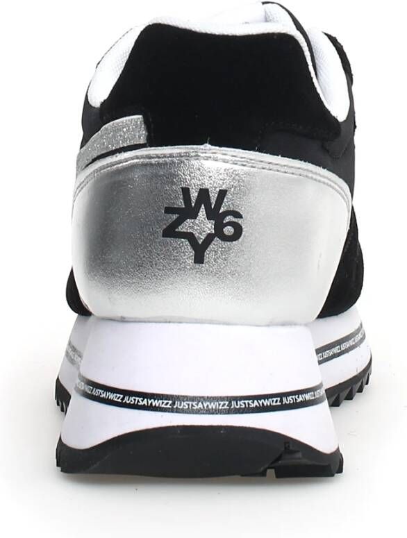 W6Yz Zwarte Paillet Sneakers Black Dames