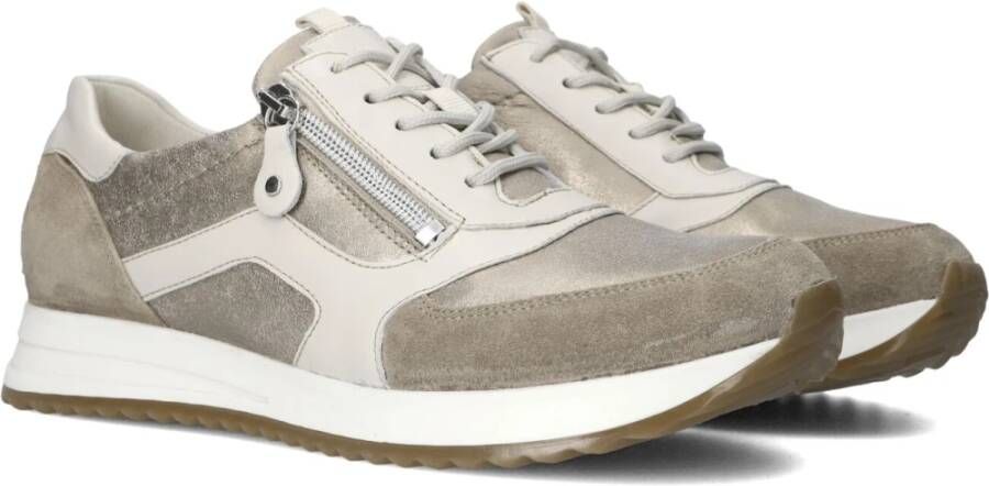 Waldläufer Beige Suède Dames Sneakers Vicky Gray Dames