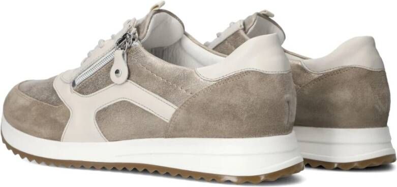 Waldläufer Beige Suède Dames Sneakers Vicky Gray Dames