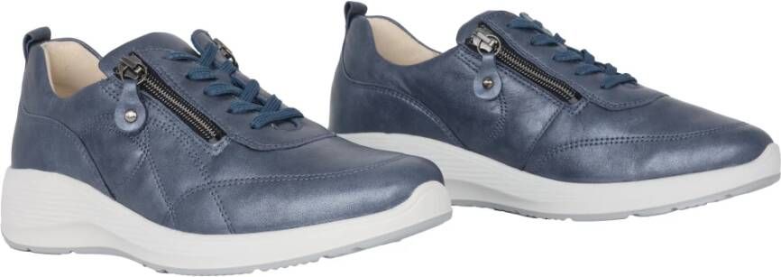 Waldläufer Blauwe Brede Sneakers voor Vrouwen Blue Dames