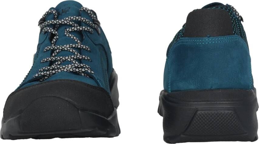 Waldläufer Blauwe Heren Sneaker met brede pasvorm Blue Heren