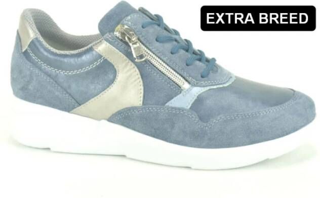 Waldläufer Blauwe Runner Sneakers Blue Dames