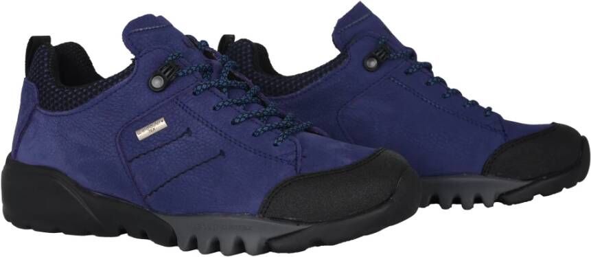 Waldläufer Blauwe Waterdichte Wandelsneaker Blue Dames