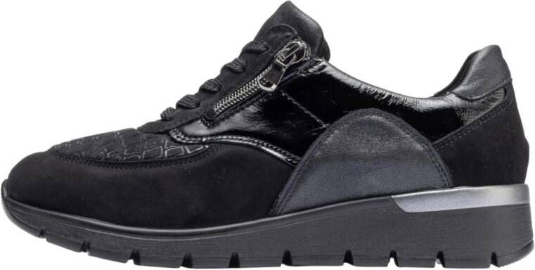 Waldläufer Brede Damesneakers Zwart Black Dames