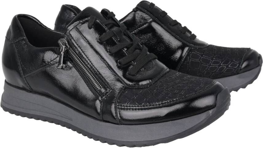 Waldläufer Brede Damesneakers Zwart Black Dames