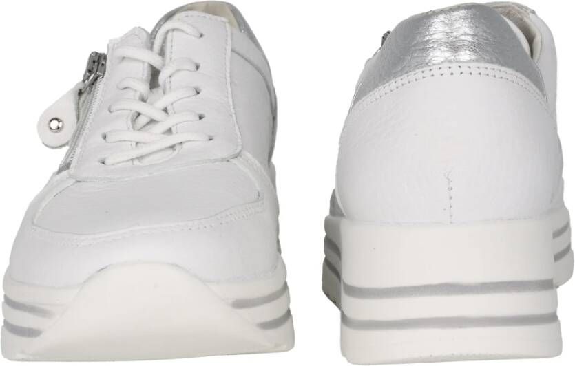 Waldläufer Brede Fit Lace-Zip Sneakers Wit White Dames