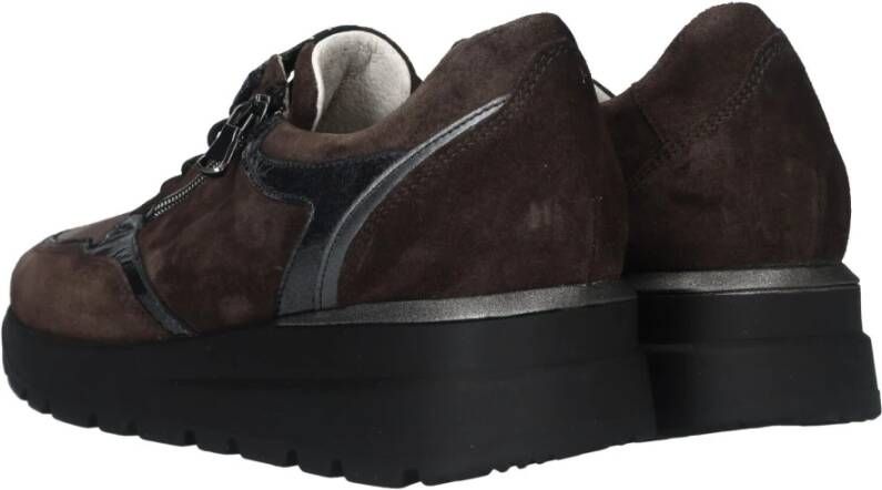 Waldläufer Bruin Suède Comfort Sneaker voor Dames Brown Dames