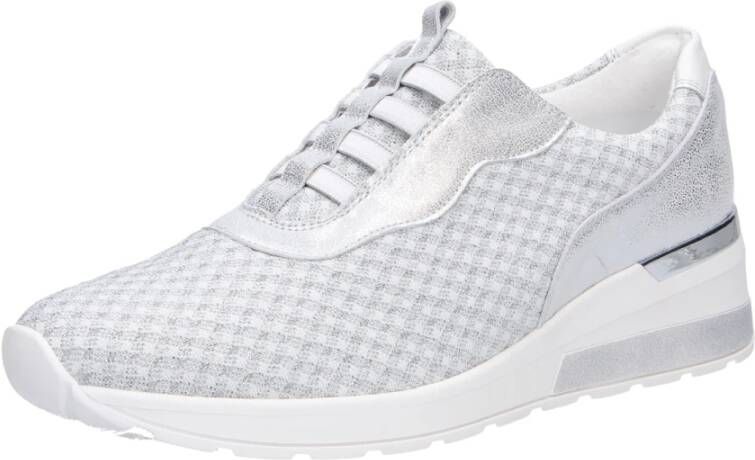 Waldläufer Casual wit zilver gebreide schoenen White Dames