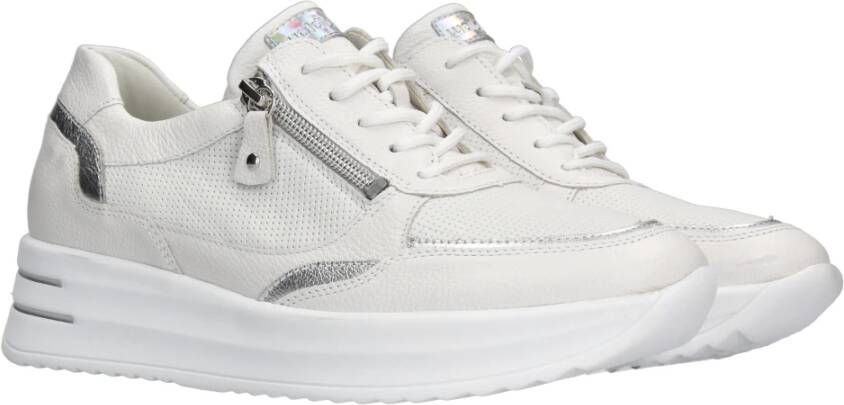 Waldläufer Comfortabele Arianna Sneaker met Rits en Veters White Heren