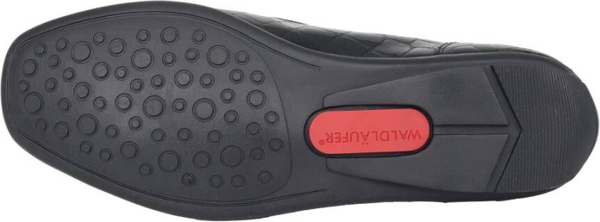 Waldläufer Comfortabele brede moccasins zwart Black Dames