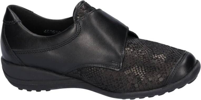 Waldläufer Comfortabele brede sneakers in zwart Black Dames