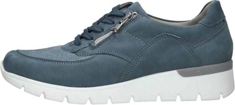 Waldläufer Comfortabele Sneaker met Elastisch Textiel Blue Dames