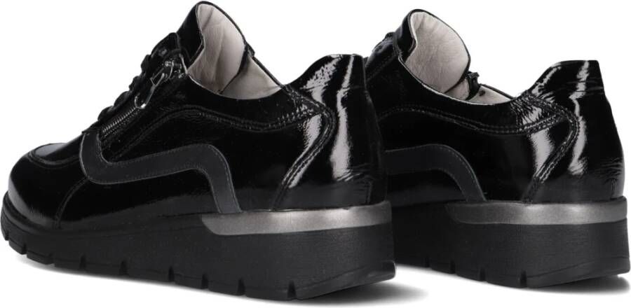 Waldläufer Dames Lage Top Sneakers in Lakleer Black Dames