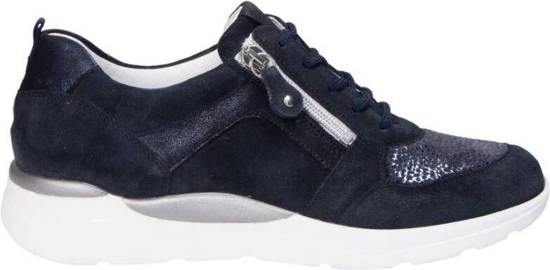 Waldläufer Gabriele Zwarte Sneakers Blue Dames