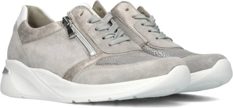 Waldläufer Grijze Sneakers met Pantherprint Gray Dames