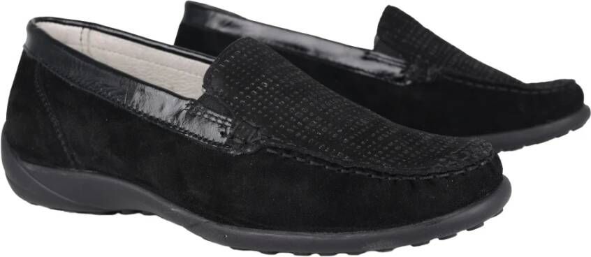 Waldläufer Klassieke Wide Fit Mocassin Zwart Black Dames