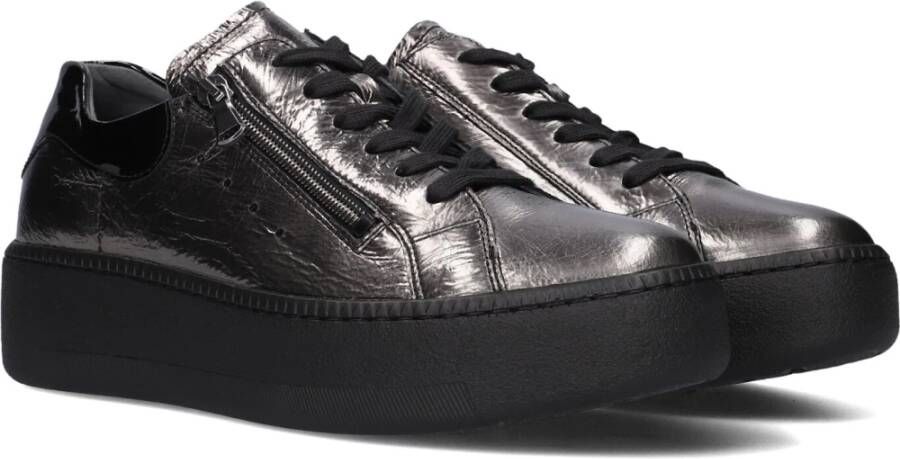 Waldläufer Sneakers met rits in zwart lakleer Black Dames