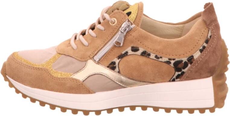 Waldläufer Sportieve Pinky Sneakers met Patroon Sportschoenen Beige Dames