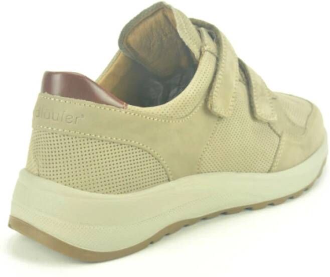 Waldläufer Taupe Nubuc Velcro Schoenen Beige Heren