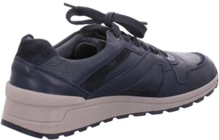 Waldläufer Velours Veterschoenen Blue Heren