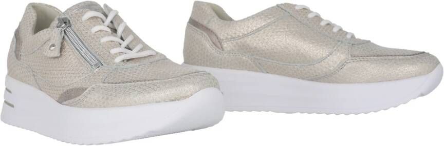 Waldläufer Wijde Fit Lace-Zip Sneakers Zilver Gray Dames