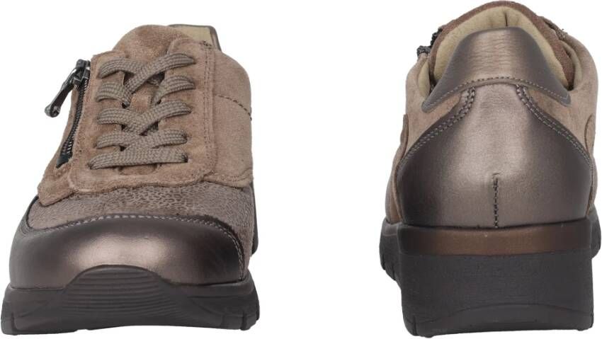 Waldläufer Wijde pasvorm damessneakers Grijs Gray Dames