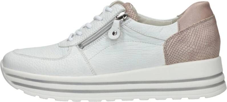 Waldläufer Witte Lana Sneaker met dierenprint White Heren