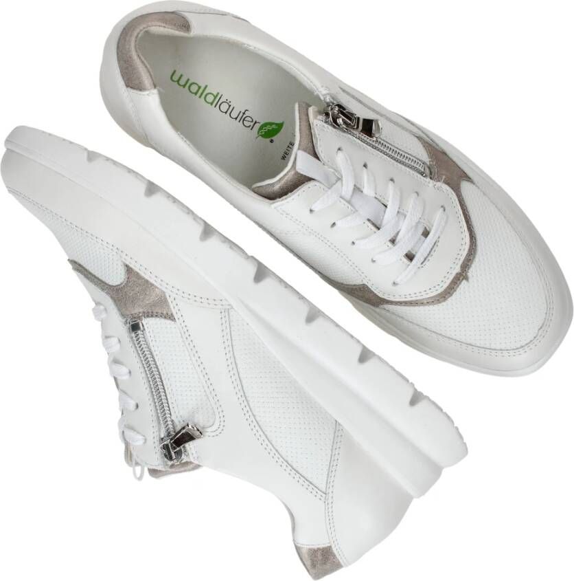 Waldläufer Witte Sneaker Bruni Dames Leer White Dames