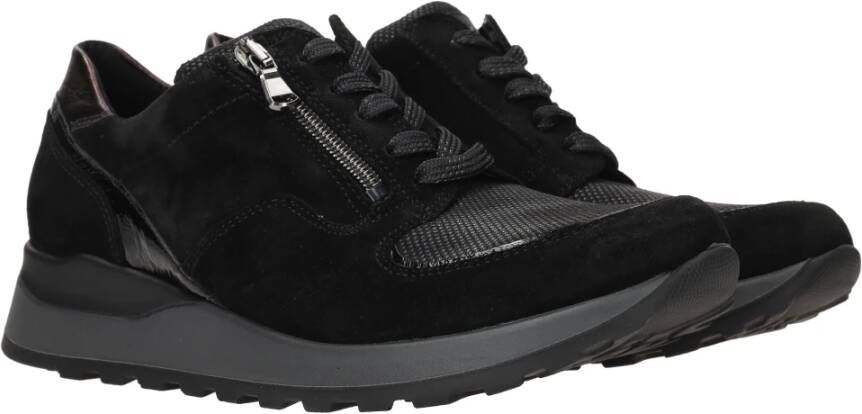 Waldläufer Zwarte Comfort Sneaker Hiroko Black Dames