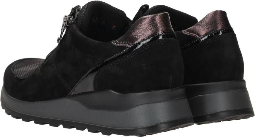 Waldläufer Zwarte Comfort Sneaker Hiroko Black Dames