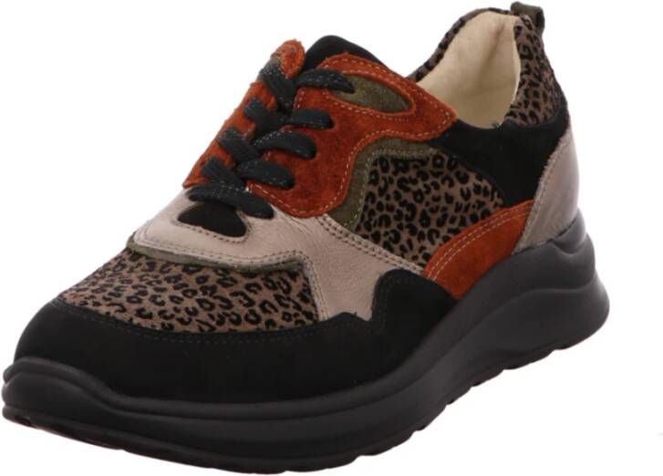 Waldläufer Zwarte Veterschoenen Multicolor Dames