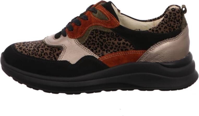 Waldläufer Zwarte Veterschoenen Multicolor Dames