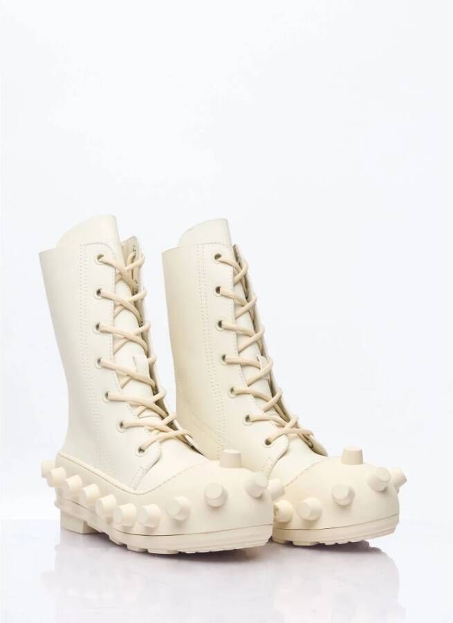 Walter Van Beirendonck Laarzen met spikes in synthetisch leer White Dames