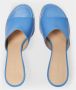 Wandler Agnes glijdt in blauw leer Blauw Dames - Thumbnail 3