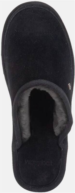 Warmbat Elegante Suède Pantoffels voor Heren Black Heren