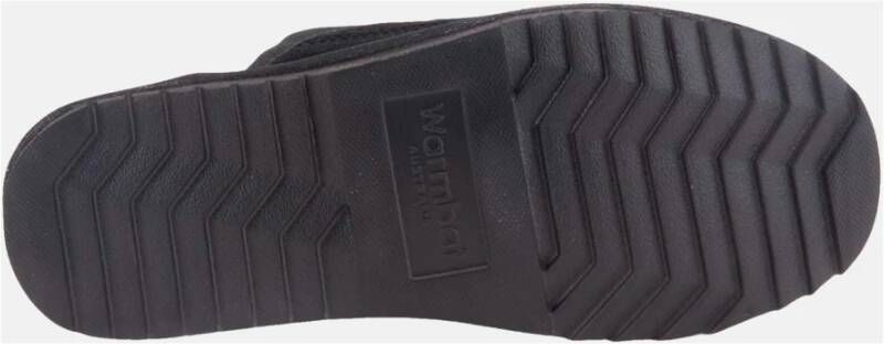 Warmbat Elegante Suède Pantoffels voor Heren Black Heren