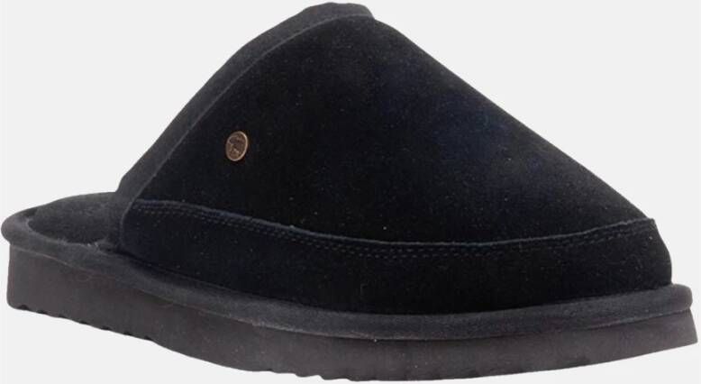 Warmbat Elegante Suède Pantoffels voor Heren Black Heren