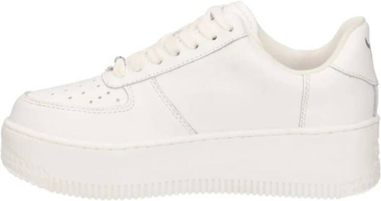 Windsor Smith Witte Leren Sneaker met Zilveren Logo White Dames