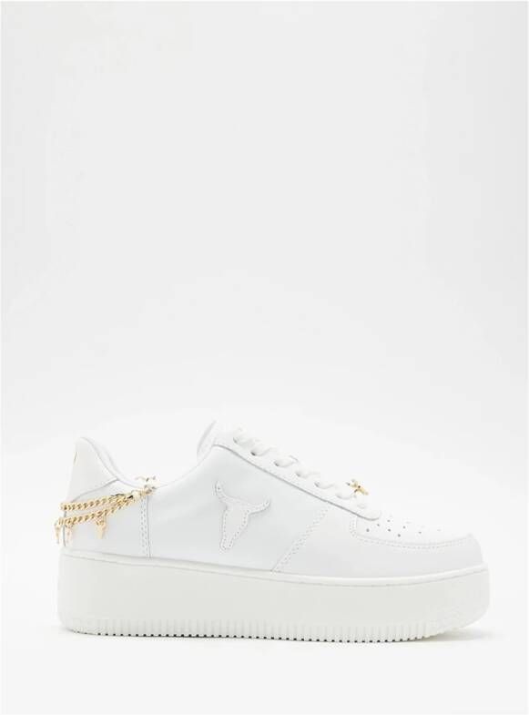 Windsor Smith Witte Leren Sneakers met Stierenkop White Dames