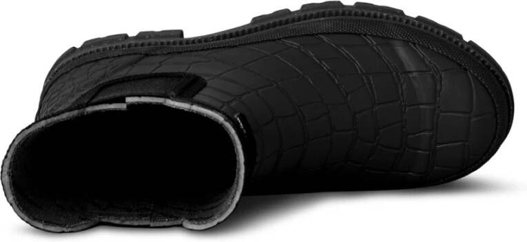 Woden Croco Waterdichte Rubberlaars Black Dames