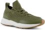 Woden Trendy textielsneaker met visleerdetails Green Dames - Thumbnail 5