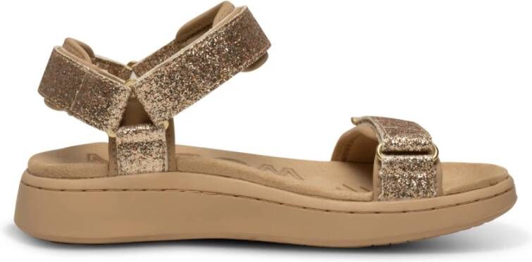 Woden Flat Sandals Beige Dames